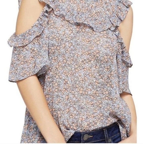 BCBGeneration Tops - BCBG Generation Ruffle cold shoulder top size S